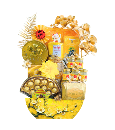 Giỏ Quà Tết 14 Món Cao Cấp - Quà Tặng Tết Sang Trọng - Quà Trang Trí Tết - QTTT07