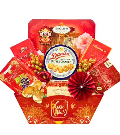 Giỏ Quà Tết - Quà Tặng Tết Sang Trọng - Quà Trang Trí Tết - QTTT10