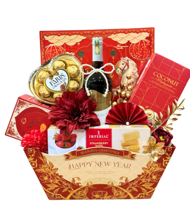 Giỏ Quà Tết Có 4 Màu Đủ Vị - Quà Tặng Tết Sang Trọng - Quà Trang Trí Tết - QTTT12