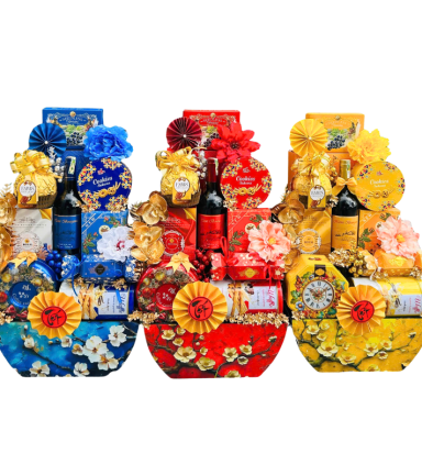 Giỏ Quà Tết - Bộ Quà Tặng Tết Sang Trọng - Quà Trang Trí Tết - QTTT18