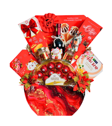 Giỏ Quà Tết Sang Trọng - Quà Tặng Tết - Quà Trang Trí Tết - QTTT19