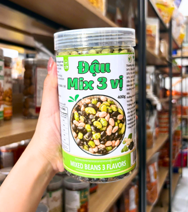 Đậu Mix 3 Vị Đậu Nành, Đậu Đen, Đậu Xanh Hộp Pet 400g - DM3VHP400G