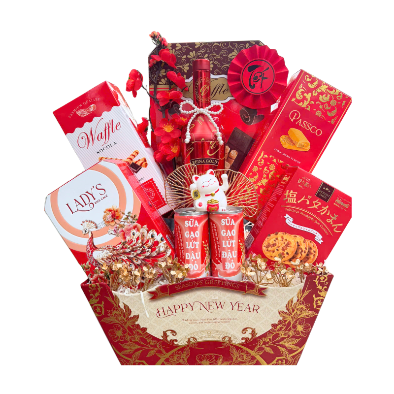 Giỏ Quà Tết Sang Trọng 7 Món - Quà Tặng Tết - Quà Trang Trí Tết 4 Giỏ Quà Tết Sang Trọng 7 Món - Quà Tặng Tết - Quà Trang Trí Tết