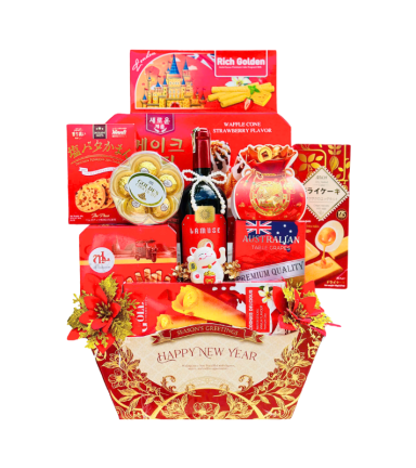 Hộp Quà Tết Rượu Bánh Kẹo Sang Trọng – Set Quà Cao Cấp - Quà Trang Trí Tết Biếu Ai Cũng Hợp - QTTT29