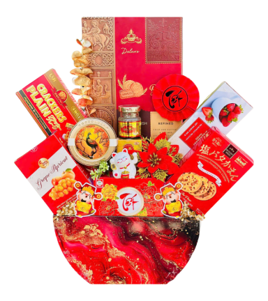 Hộp Quà Tết Rượu Bánh Kẹo Sang Trọng – Set Quà Cao Cấp - Quà Trang Trí Tết - QTTT30