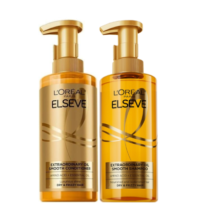Dầu Gội Xả Loreal Paris Elseve Extraordinary Oil Smooth Dành Cho Tóc Khô Xoăn 440ml Loreal - 6923700914047CB