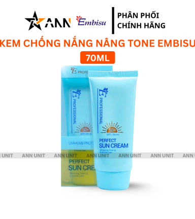 Kem Chống Nắng Embisu 50+ Spf/Pa+++ Hàn Quốc 70ml - Hỗ Trợ Bảo Vệ Da Nâng Tone Nhẹ - KCNEMBISU70ML