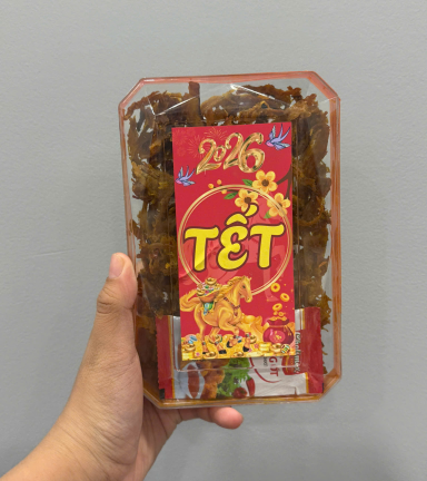 Mực Xé Tẩm Vị 150g - Hộp Chữ Nhật Nhỏ Hộp Quà Tết - MXTVHCNN150G