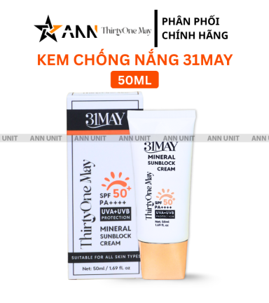 Kem Chống Nắng 31 May Mineral Sunblock Cream SPF50+ PA++++ 50ml - 8938562528132