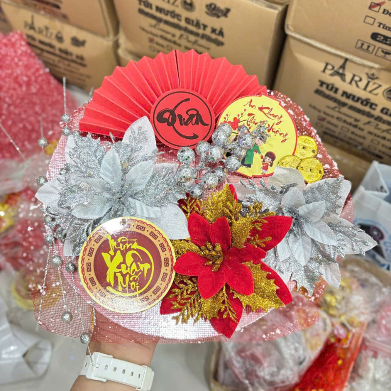 Shop sỉ set Tráp Trang Trí Tết - Mẹt Hoa Nhỏ Tết 3 Shop sỉ set Tráp Trang Trí Tết - Mẹt Hoa Nhỏ Tết