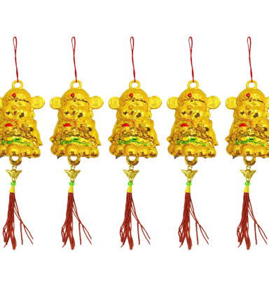 Set 5 Dây Liễn Thần Tài Vàng Treo Cây Trang Trí Tết - TLN09