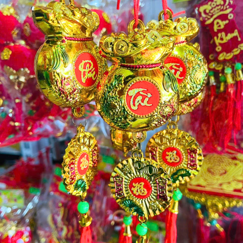 Chỗ sỉ set 10 Dây Liễn Túi Tiền Treo Trang Trí Tết Nhà Cửa 5 Chỗ sỉ set 10 Dây Liễn Túi Tiền Treo Trang Trí Tết Nhà Cửa