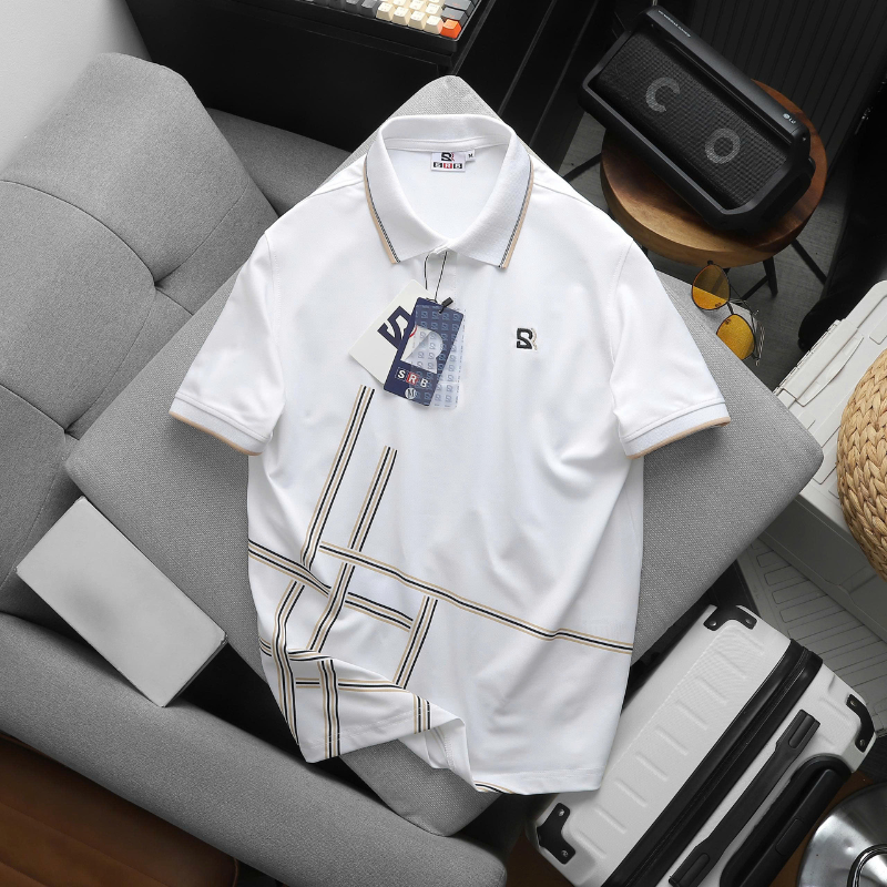 27601_12_20251211173053-1.png Áo Thun Nam Polo - Áo Thun Cổ Bẻ Nam Thêu Logo Chữ R Trước Ngực Và Phối Sọc Ở Vạt Áo Sang Trọng Có Big Size - CS294