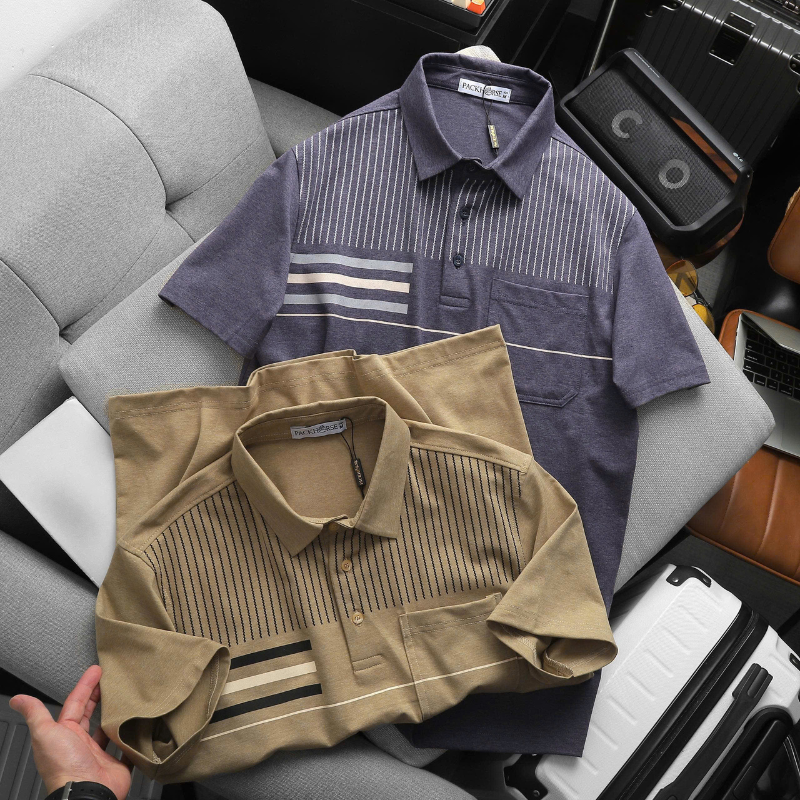 27602_14_20251211174950.png Áo Thun Nam Polo - Áo Thun Cổ Bẻ Nam Phối Sọc Có Túi Trước Ngực Sang Trọng Có Big Size - CS295