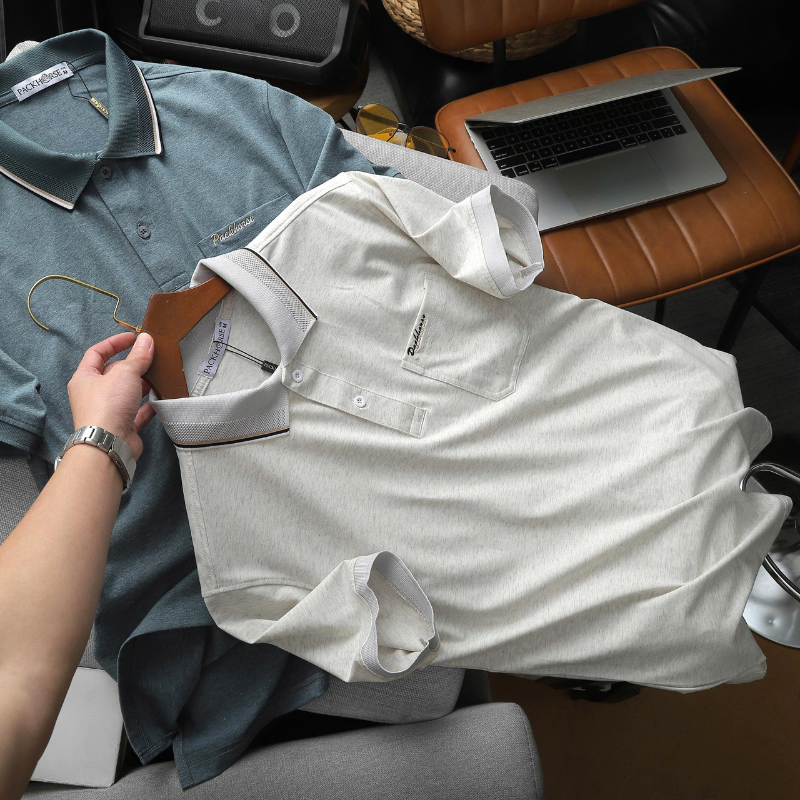 27603_12_20251211182300.png Áo Thun Nam Polo - Áo Thun Cổ Bẻ Nam Phối Sọc Ở Cổ Có Túi Trước Ngực Được Thêu Logo Chữ Paclehorse Sang Trọng Có Big Size - CS296