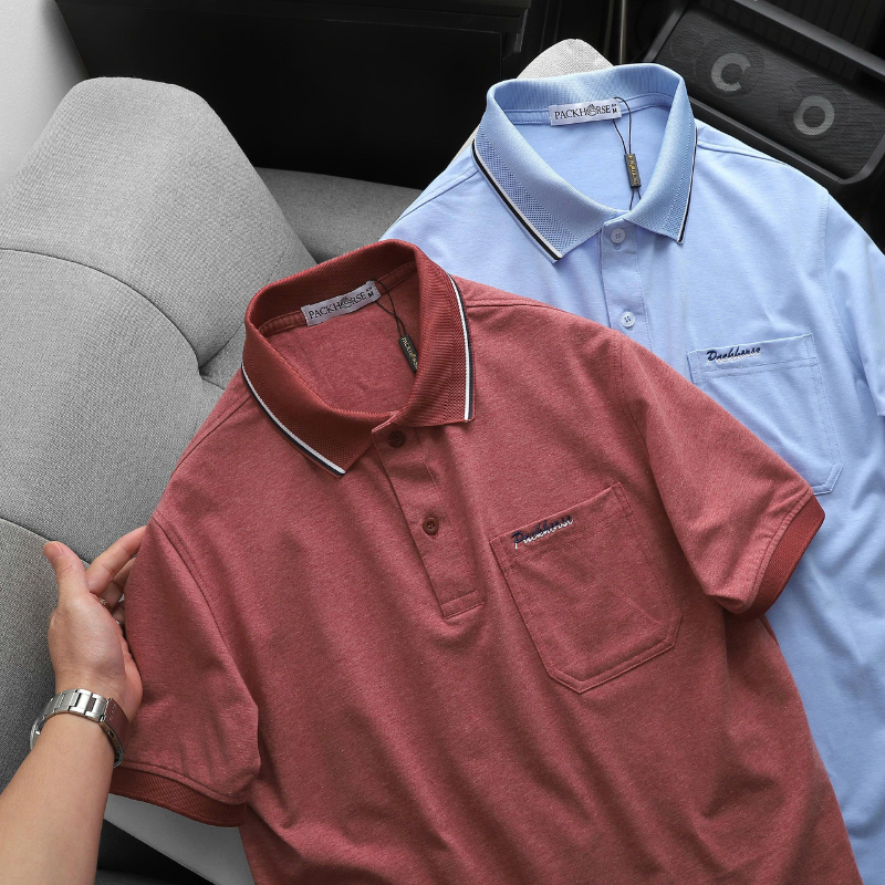 27603_15_20251211182302.png Áo Thun Nam Polo - Áo Thun Cổ Bẻ Nam Phối Sọc Ở Cổ Có Túi Trước Ngực Được Thêu Logo Chữ Paclehorse Sang Trọng Có Big Size - CS296