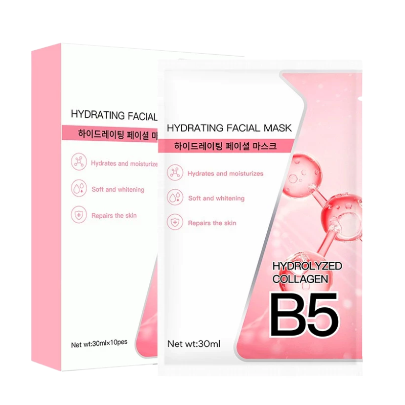 Hộp 10 Miếng Mặt Nạ B5 Hydrating Facial Mask Màu Hồng 6 Hộp 10 Miếng Mặt Nạ B5 Hydrating Facial Mask Màu Hồng