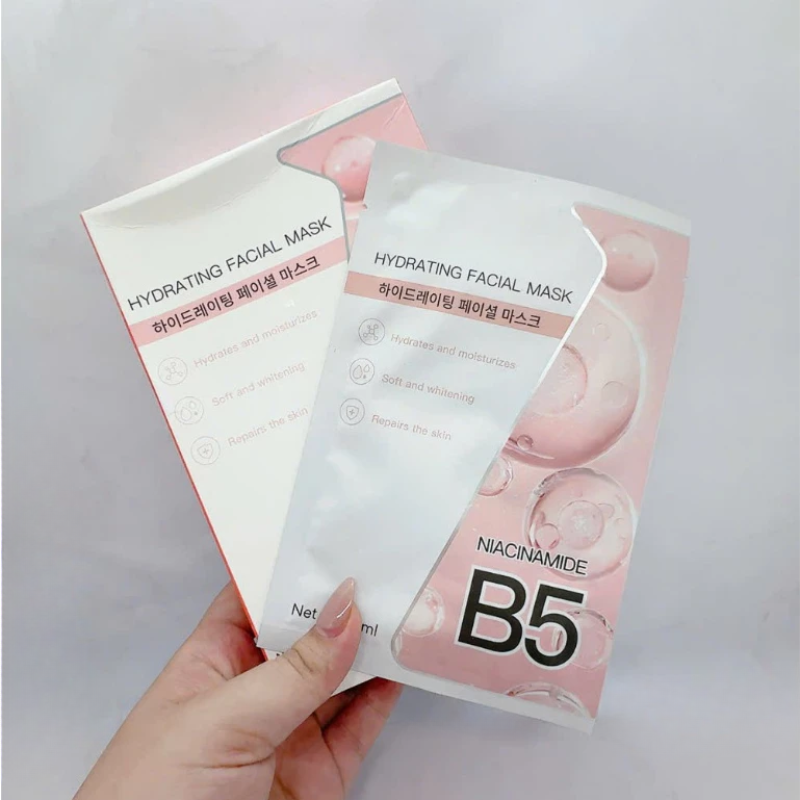 27607_20_20251212100530.png Hộp 10 Miếng Mặt Nạ B5 Hydrating Facial Mask Màu Hồng Cam - 8805079625848