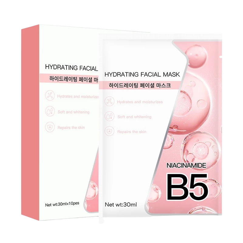 Hộp 10 Miếng Mặt Nạ B5 Hydrating Facial Mask Màu Hồng Cam 6 Hộp 10 Miếng Mặt Nạ B5 Hydrating Facial Mask Màu Hồng Cam