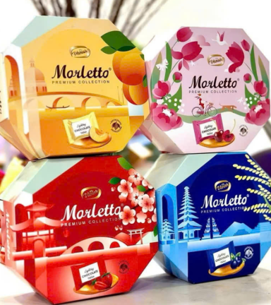Kẹo Hộp Bát Giác Morletto Thơm Ngon Sang Trọng Trang Trí Tết - KBGM01
