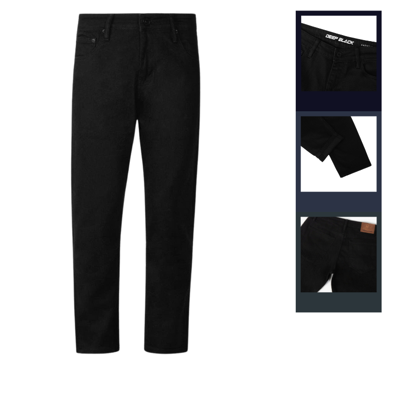 Quần Jeans Osl Aeroflex Deep-Black 95cm Jeans - 7356 10 Quần Jeans Osl Aeroflex Deep-Black 95cm Jeans - 7356