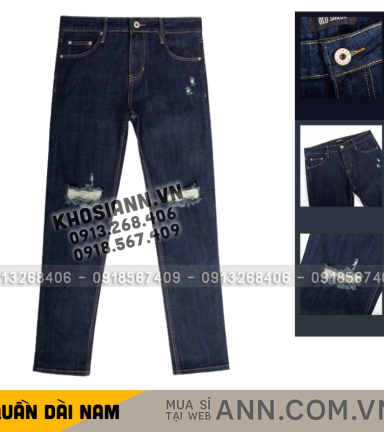 Quần Jeans Dài Nam Osl Aeroflex Deep-Black 95cm Jeans - 6872 - QB452