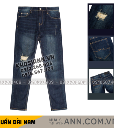 Quần Jeans Dài Nam Osl Aeroflex Deep-Black 95cm Jeans - 6874 - QB453