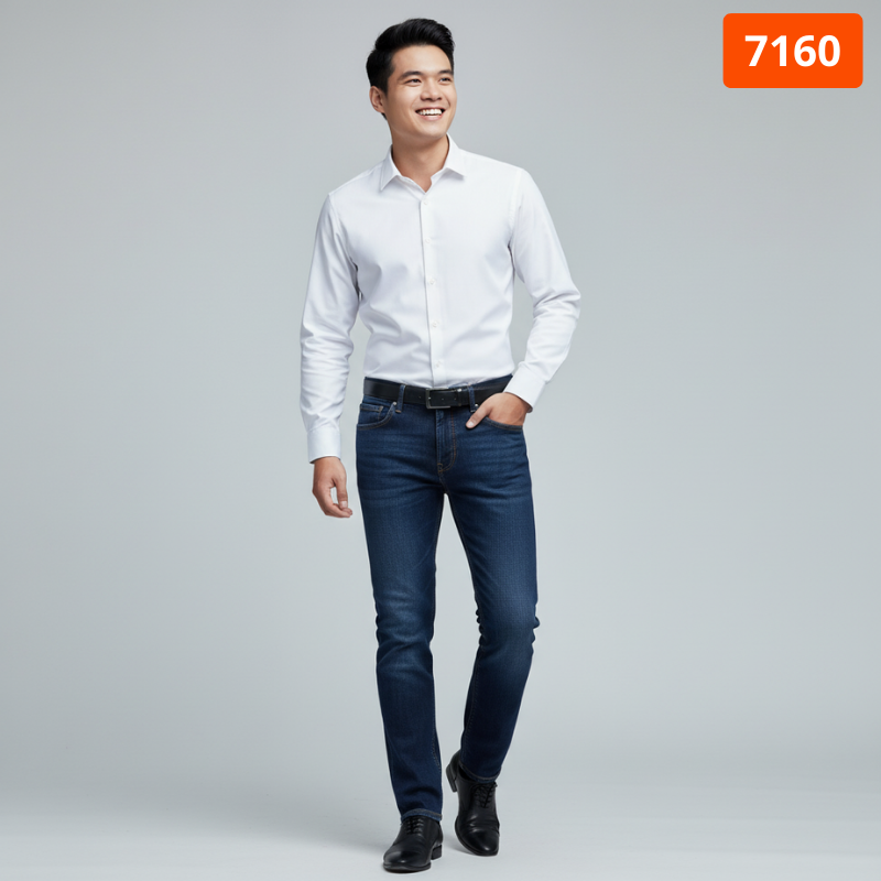 Quần Jean Dài Nam Form Slim-fit Old Sailor - 7160 8 Quần Jean Dài Nam Form Slim-fit Old Sailor - 7160