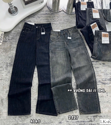 Quần Jeans Nữ Ống Suông Vải Dày Mềm Không Co Giãn Tôn Dáng - QG289