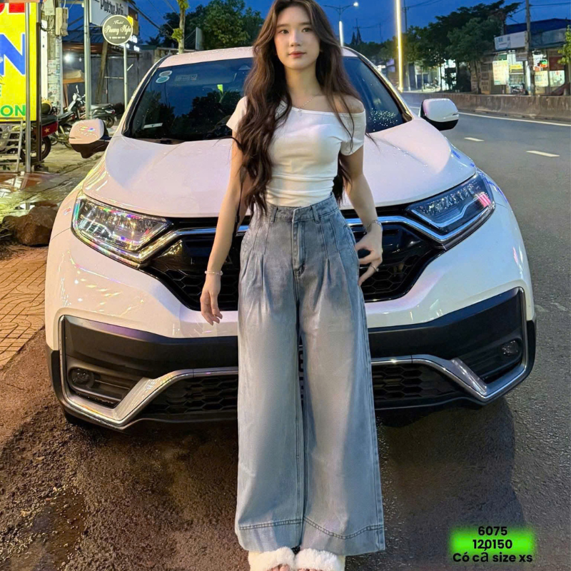 Shop sỉ quần Jeans Cotton Nữ Ống Suông Vải Dày Mềm Không Co Giãn Tôn Dáng 17 Shop sỉ quần Jeans Cotton Nữ Ống Suông Vải Dày Mềm Không Co Giãn Tôn Dáng