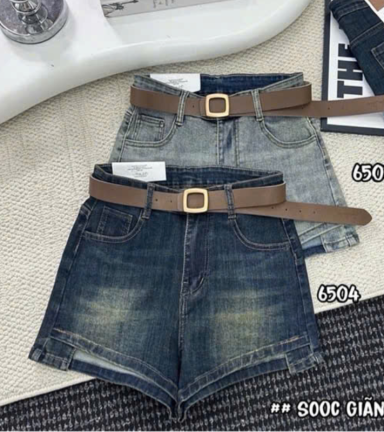 Quần Short Jean Nữ Không Co Giãn Đứng Form Chuẩn - QG294