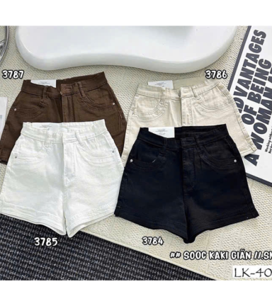 Quần Short Jean Trơn Nữ Không Co Giãn Đứng Form Chuẩn - Có 5 Màu Mặc Cực Xinh - QG295