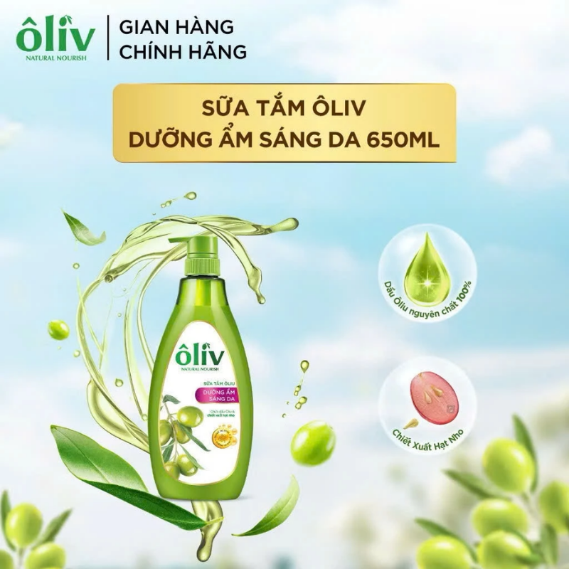 27659_25_20251215160256.png Sữa Tắm Ôliu Ôliv 3x Dưỡng Ẩm 650ml Hồng - Tặng Dầu Gội Ôliu Giúp Giảm Gãy Rụng Tóc - 8935136865372