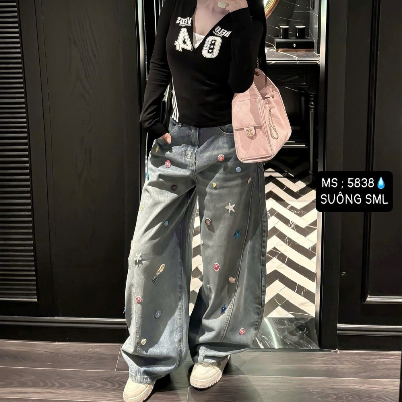 27662_171_20251215170227.png Quần Thụng Jeans Nữ Thêu Ngôi Sao Vải Dày Mềm Không Co Giãn - QG298
