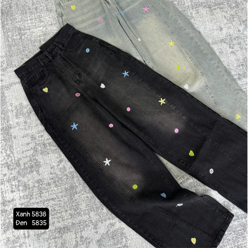27662_173_20251215170228.png Quần Thụng Jeans Nữ Thêu Ngôi Sao Vải Dày Mềm Không Co Giãn - QG298