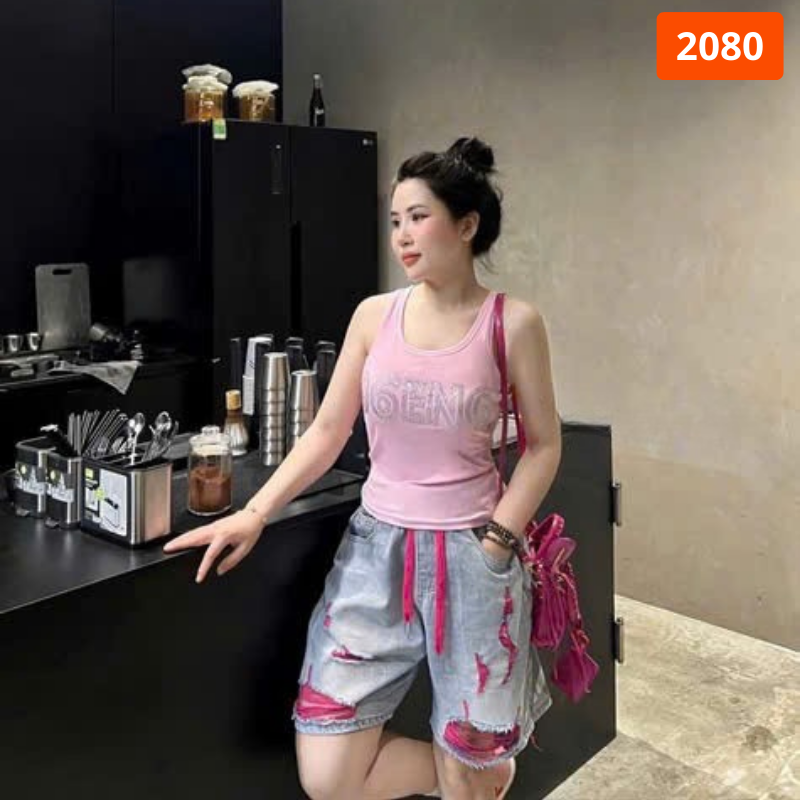 27687_4_20251219100811.png Quần Jeans Nữ Ngố Rách Vải Màu/Phối Sọc Caro - Quần Jean Lưng Thun Đẹp Dày Mềm Không Co Giãn - QG300