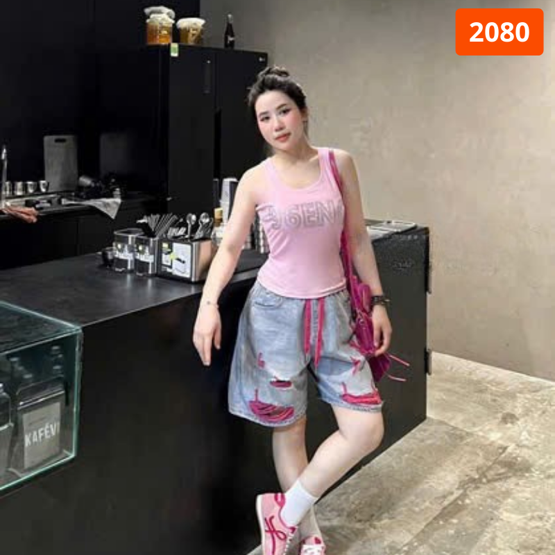 27687_5_20251219100811.png Quần Jeans Nữ Ngố Rách Vải Màu/Phối Sọc Caro - Quần Jean Lưng Thun Đẹp Dày Mềm Không Co Giãn - QG300