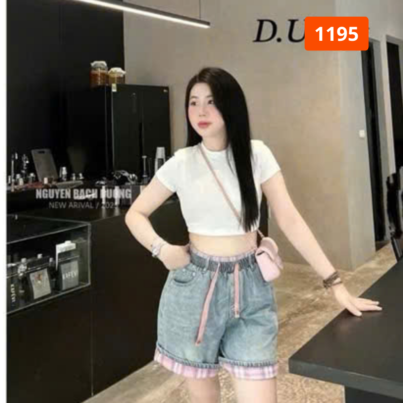 27687_9_20251219100814.png Quần Jeans Nữ Ngố Rách Vải Màu/Phối Sọc Caro - Quần Jean Lưng Thun Đẹp Dày Mềm Không Co Giãn - QG300