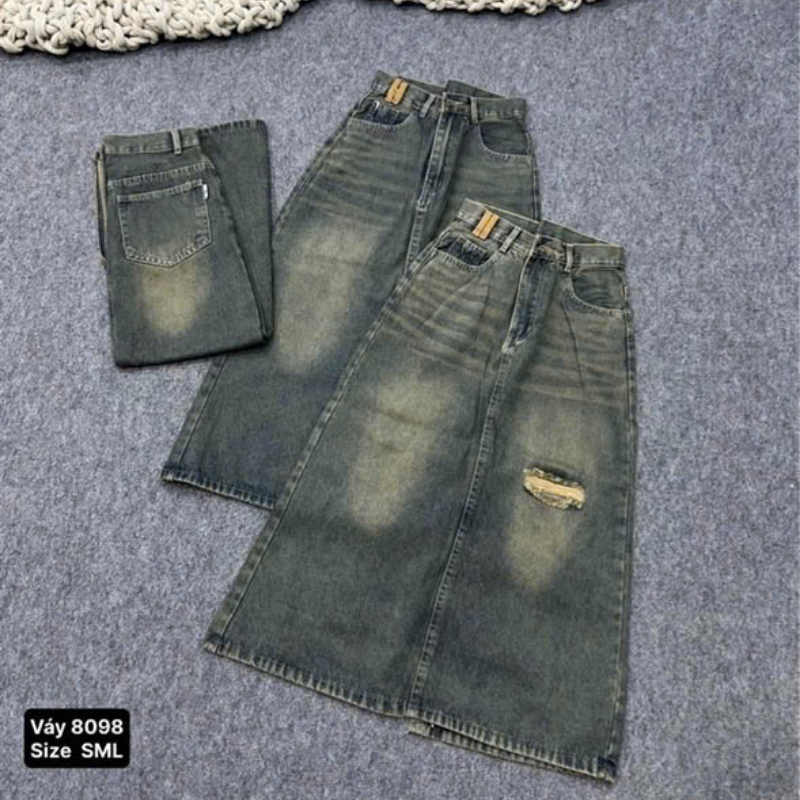 27690_196_20251220094838.png Váy Suông Dài - Váy Jeans Nữ - Váy Nữ Thắt Nơ - Quần Suông Dài - Quần Bí Ngô - Chất Liệu Vải Đẹp Dày Mềm Không Co Giãn Mặc Bền Đẹp (Nhiều Mẫu) - QG303