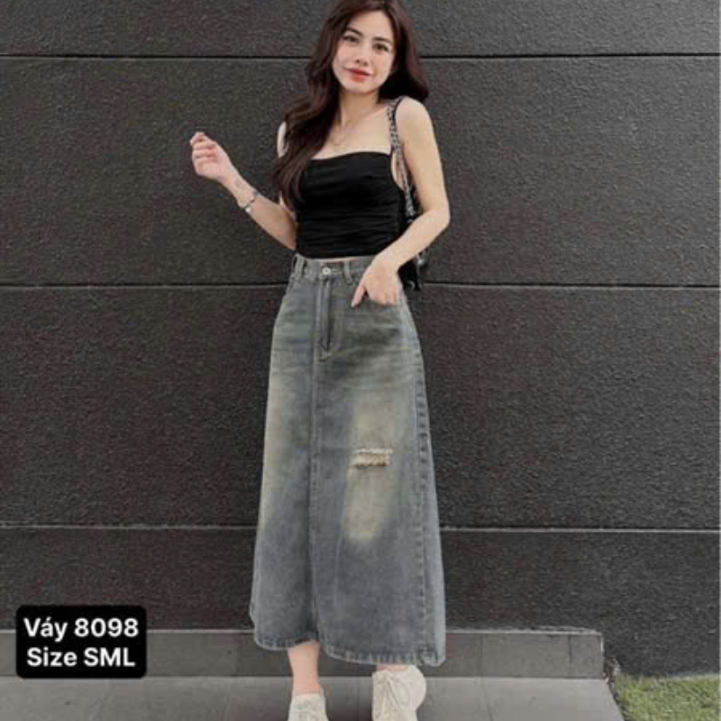 27690_198_20251220094847.png Váy Suông Dài - Váy Jeans Nữ - Váy Nữ Thắt Nơ - Quần Suông Dài - Quần Bí Ngô - Chất Liệu Vải Đẹp Dày Mềm Không Co Giãn Mặc Bền Đẹp (Nhiều Mẫu) - QG303
