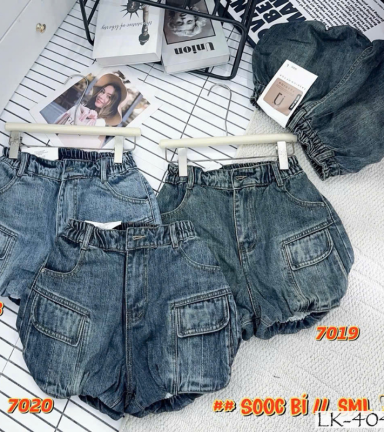 Quần Short Jeans Nữ - Quần Jeans Ống Suông - Quần Bí Ngô - Váy Ngắn Nữ Dễ Thương Vải Đẹp Dày Mềm Không Co Giãn - QG308