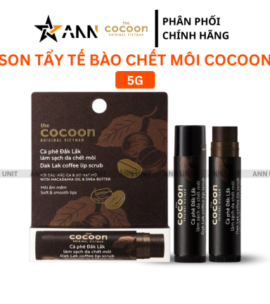 Son Tẩy Tế Bào Chết Môi Cocoon 5g - Son Cocoon Cà Phê Đắk Lắk - 8936217700056