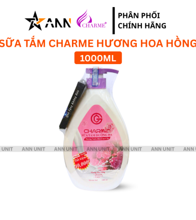 Sữa Tắm Charme Hương Hoa Hồng - Sữa Tắm Hương Nước Hoa Charme 1 Lít - 8935355901714