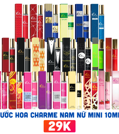 Nước Hoa Charme Mini 10ml Nhiều Mùi - Nước Hoa Nữ Charme - Nước Hoa Nam Charme - NHC10CL