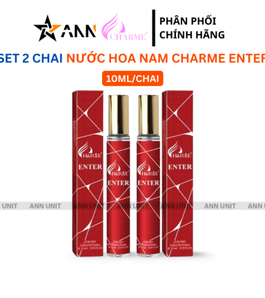 Set 2 Chai Nước Hoa Nam Charme Enter 10ml - Hương Thơm Nam Tính Cuốn Hút - 8936194698339SET