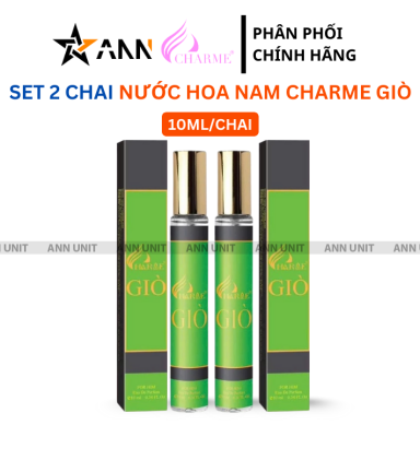 Set 2 Chai Nước Hoa Nam Charme Giò 10ml - Hương Thơm Hiện Đại Sang Trọng - 8936194698599SET
