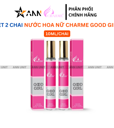 Set 2 Chai Nước Hoa Nữ Charme Good Girl 10ml - Hương Thơm Quyến Rũ Ngọt Ngào - CGG10MLSET
