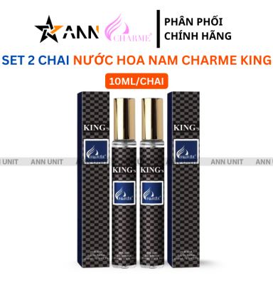 Set 2 Chai Nước Hoa Nam Charme King 10ml Hương Thơm Ấm Nồng Sang Trọng - CKCU10MLSET