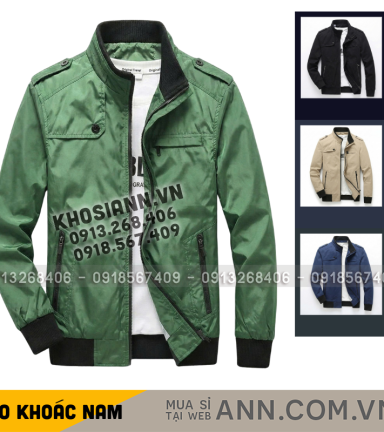 Áo Khoác Dù Nam Cổ Trụ - Áo Khoác Cổ Trụ Túi Xéo Hai Bên Bền Đẹp Có Big Size - AK097