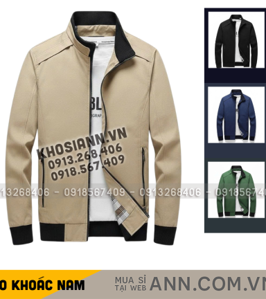 Áo Khoác Dù Nam Cổ Trụ - Áo Khoác Cổ Trụ Trơn Form Đứng Mặc Đẹp Có Big Size - AK099
